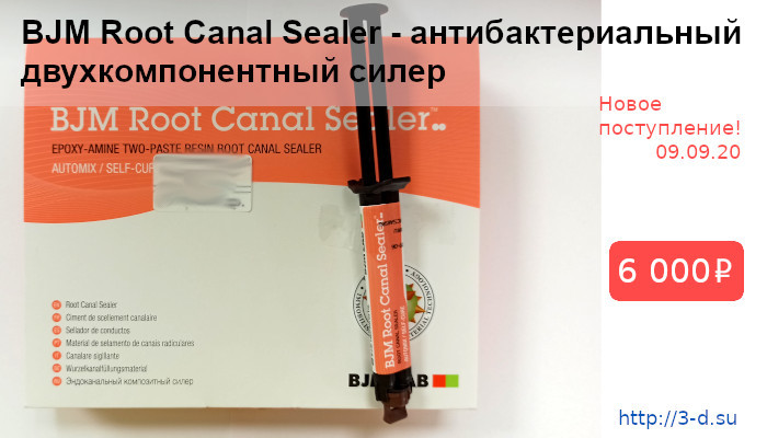 BJM Root Canal Sealer - антибактериальный двухкомпонентный силер купить в ДНР